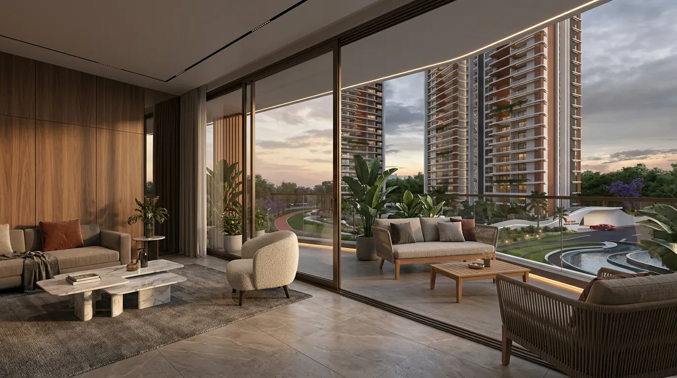 Lounge overlooking the gardens