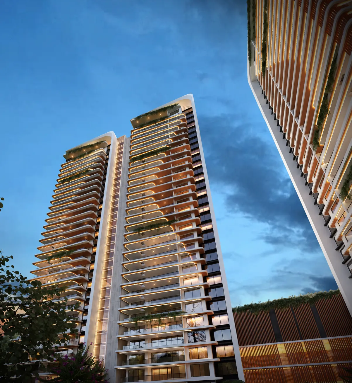 Aria at twilight