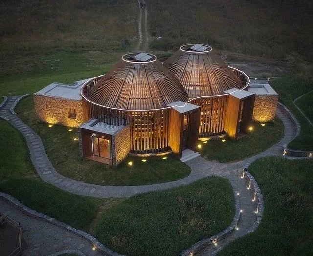 Evening at the yurts